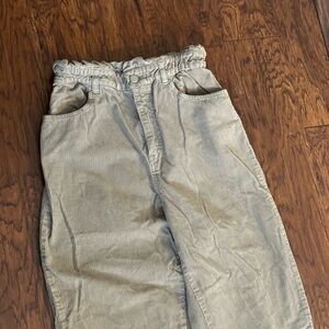 Zara Women's Casual Light Green Corduroy Jeans